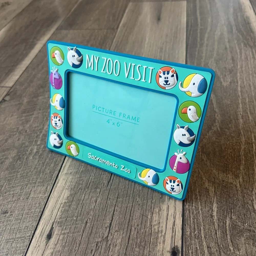 Sacramento Zoo My Zoo Visit Picture Frame 4x6 Teal Animal Souvenir Kids Decor